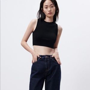 Zara Cropped Knit Top